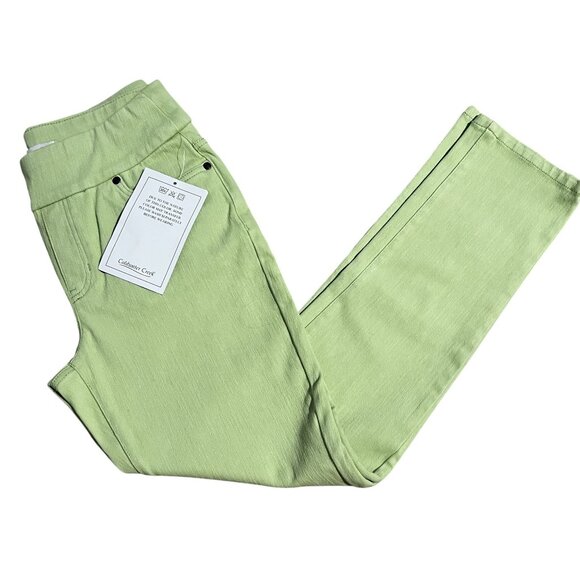 NWT Coldwater Creek Womens Light Green Slim Fit Stretch Pants Sz 6P new - Picture 5 of 10